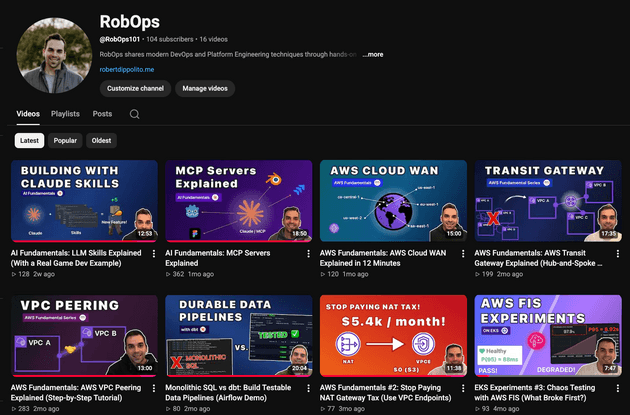 RobOps YouTube channel